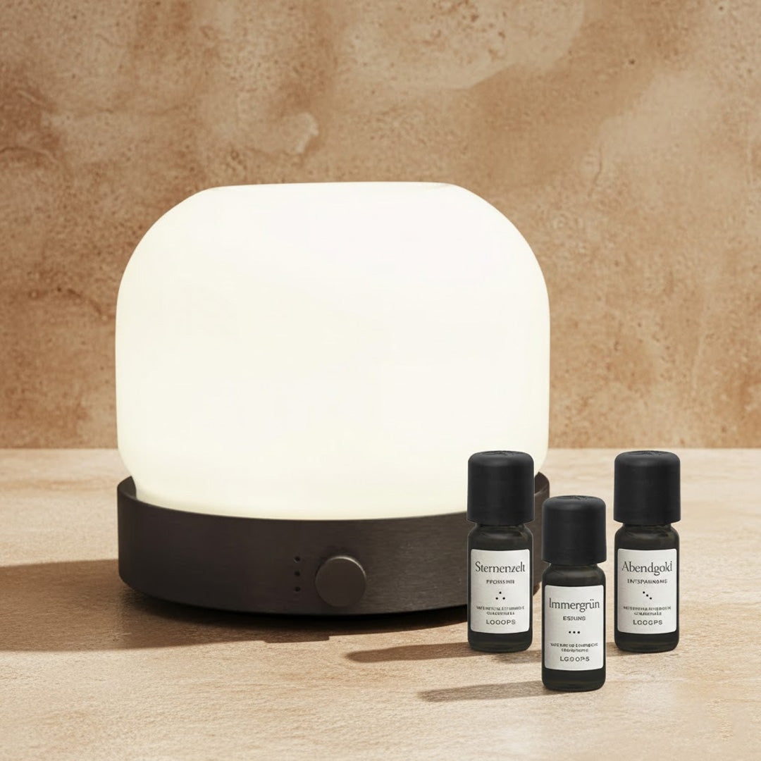 Looops Aroma Diffuser Quint &amp; Essential Oil Rose Red