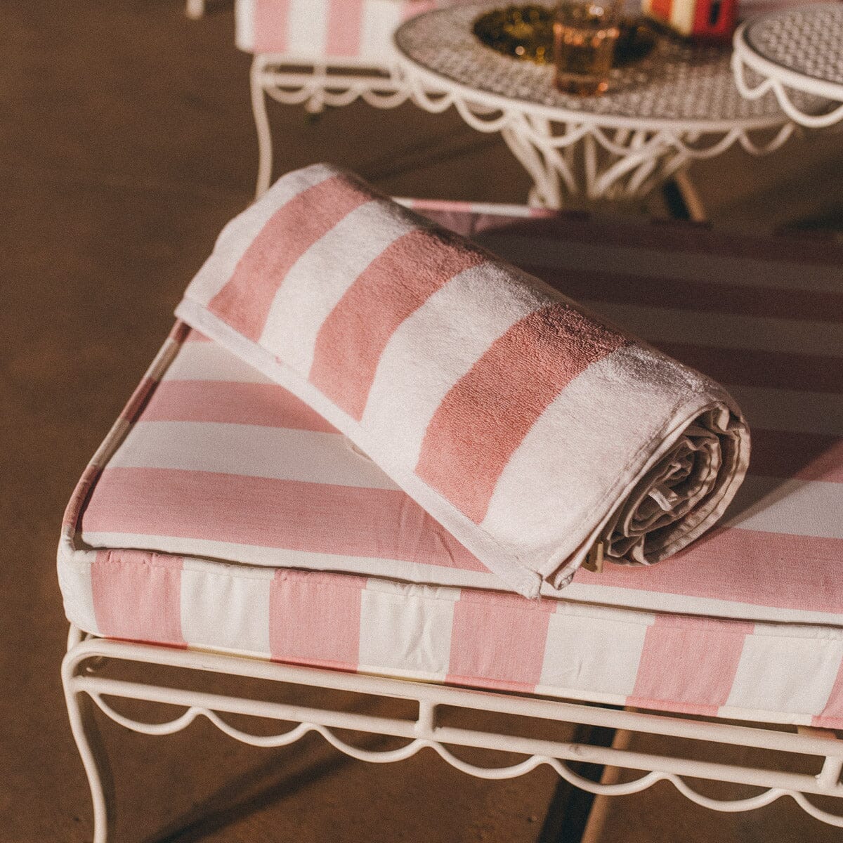 Business & Pleasure Strandtuch - Crew Pink Stripe