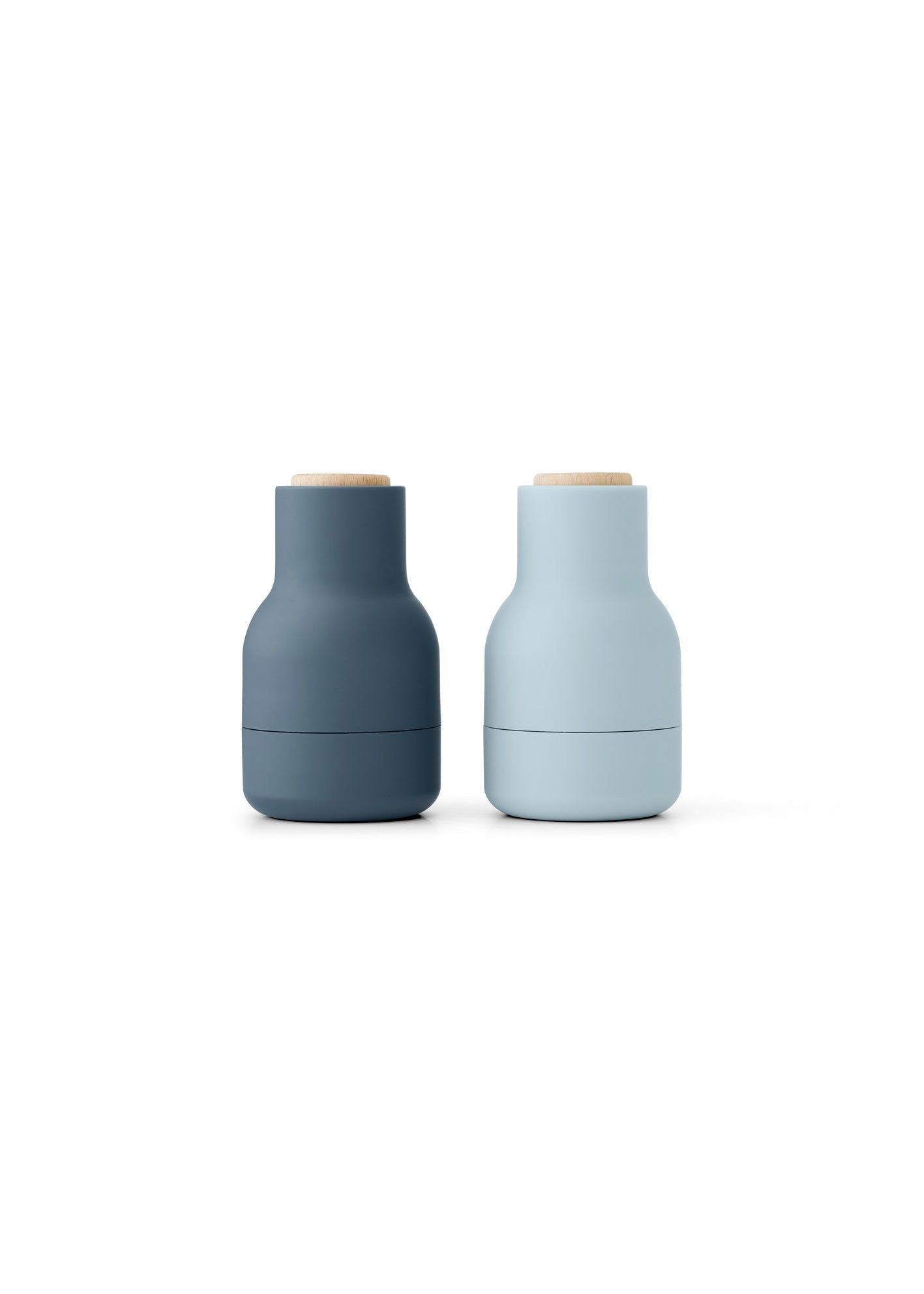 Audo salt and pepper mill, small, color Hunting Green - Beige - Walnut Lid