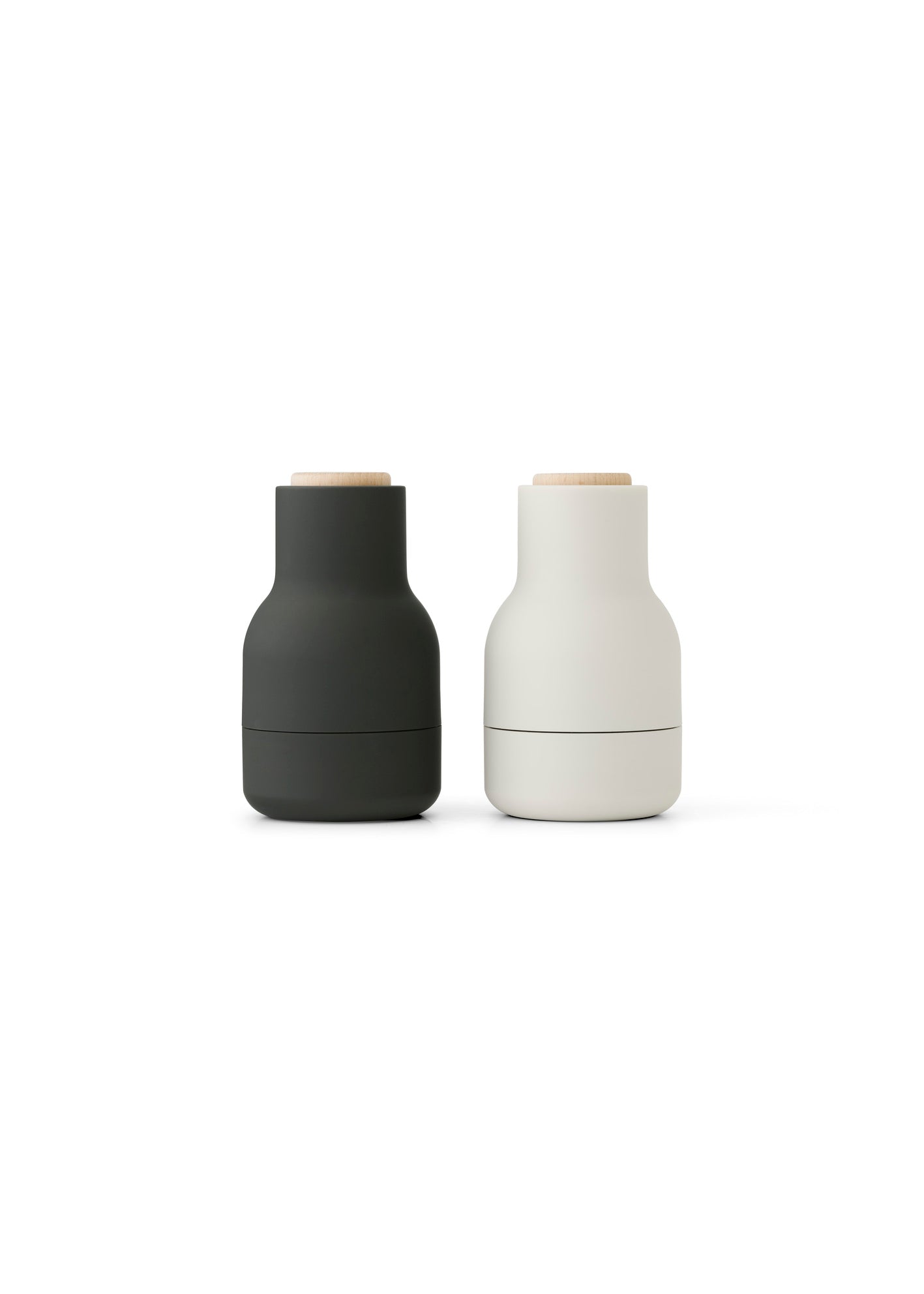 Audo salt and pepper mill, small, color Hunting Green - Beige - Walnut Lid