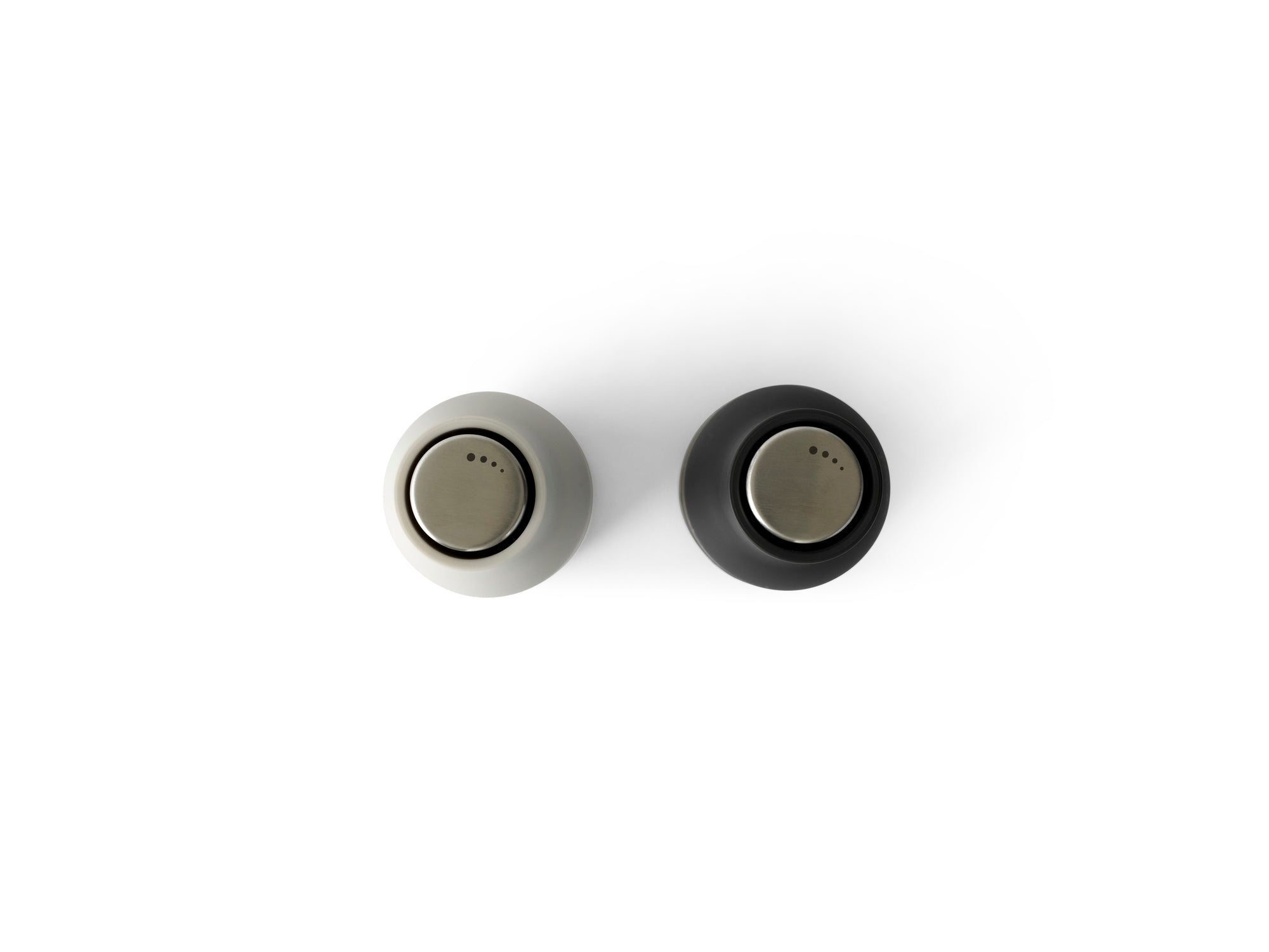 Audo salt and pepper mill, color Carbon - Ash - Steel Lid