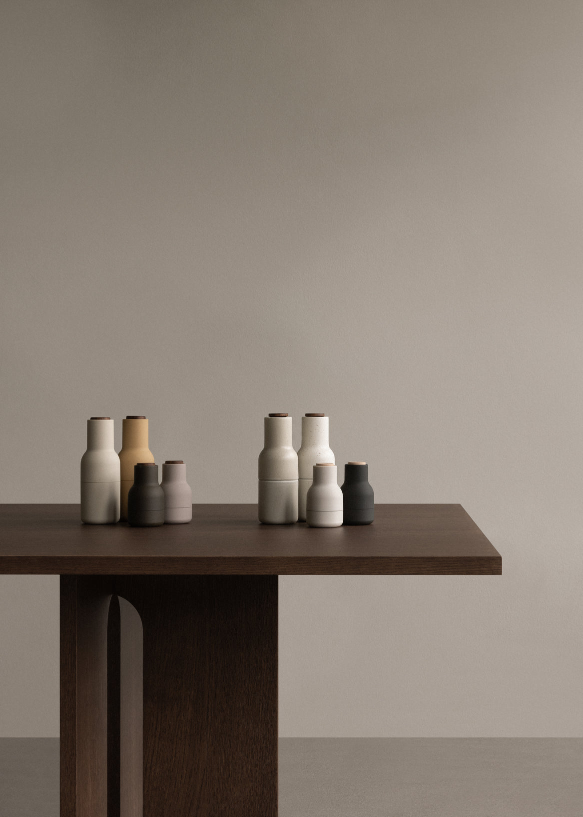 Audo salt and pepper mill, color Barley - Walnut Lid