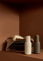 Audo salt and pepper mill, color Hunting Green - Beige - Walnut Lid
