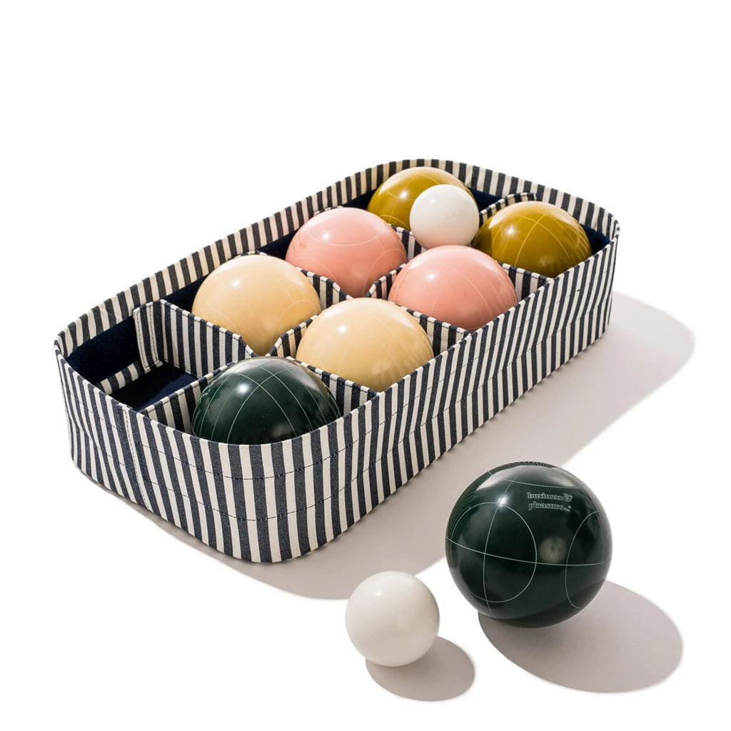 Business & Pleasure Juego de boccia color blanco antiguo