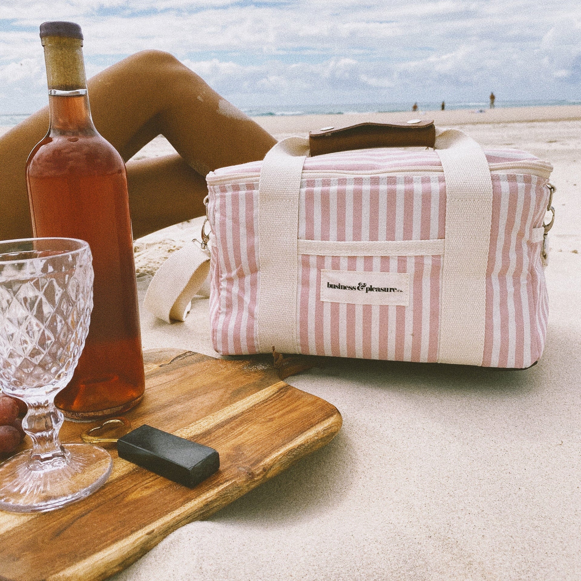 Business & Pleasure Premium Kühltasche - Farbe Lauren's Pink Stripe