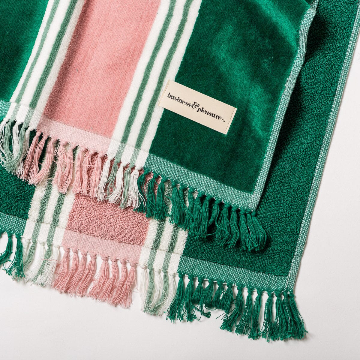 Business & Pleasure Strandtuch - Farbe Bistro Green Stripe