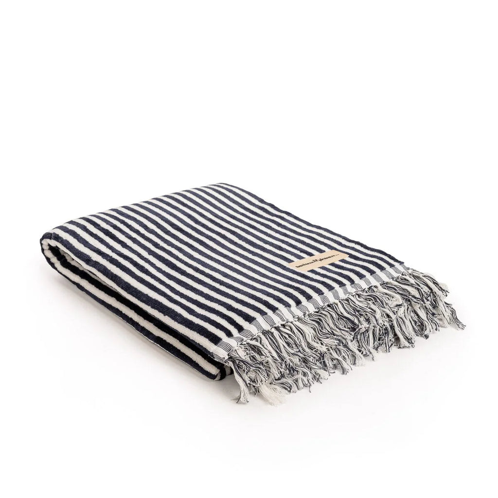 Business & Pleasure Toalla de playa - color Navy Stripe