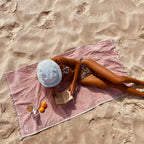 Business & Pleasure Toalla de playa - color Pink Stripe