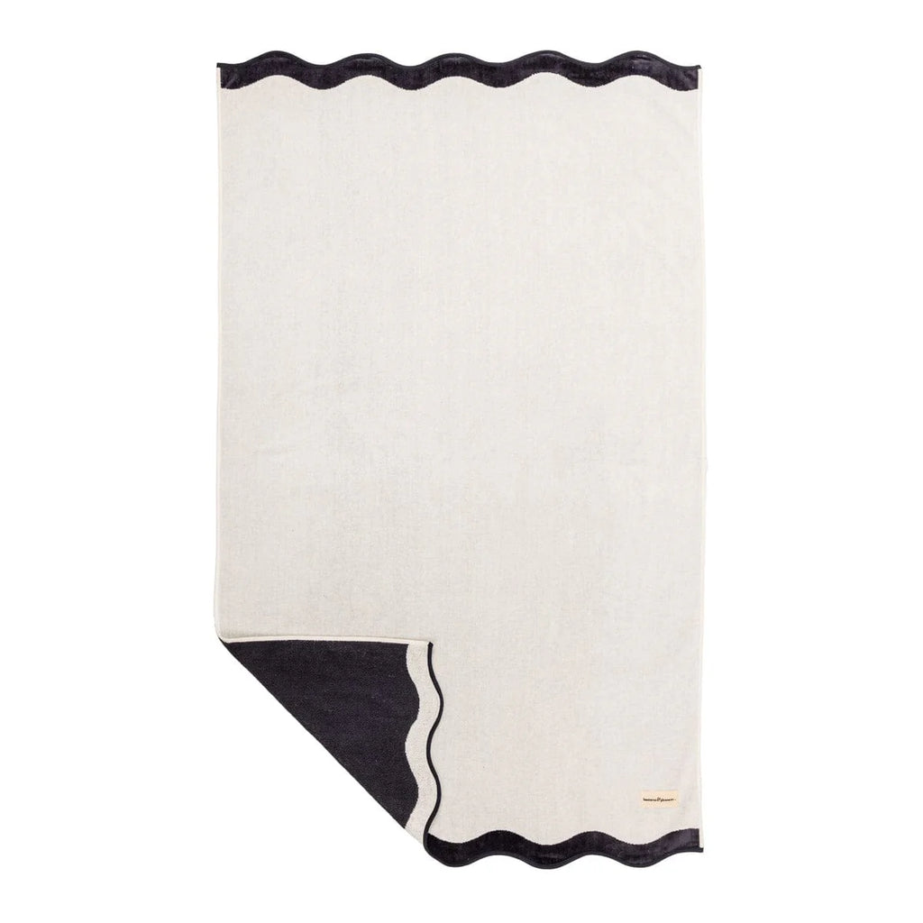 Business & Pleasure Beach Towel - Color Navy Stripe