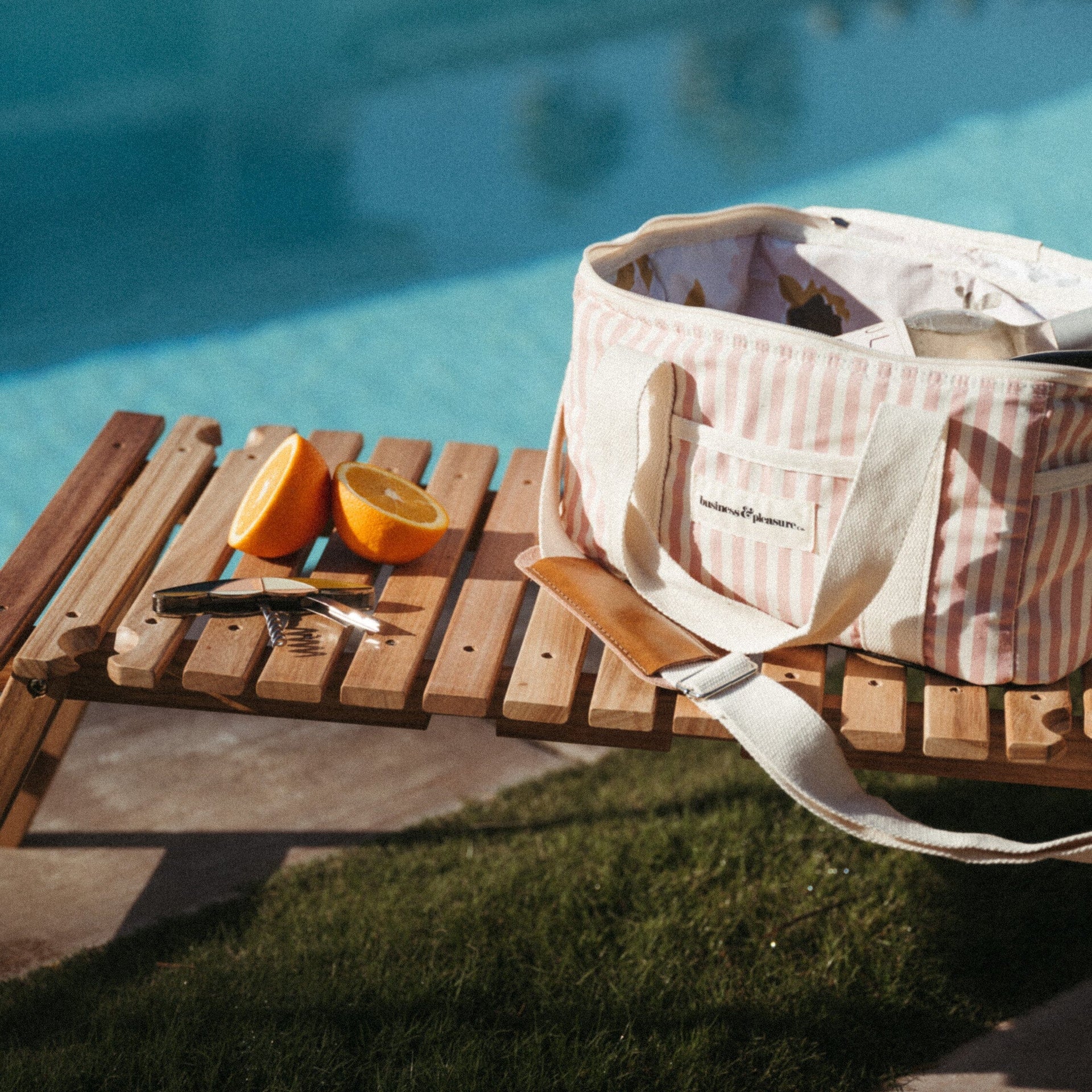 Business & Pleasure Premium Kühltasche - Farbe Lauren's Pink Stripe