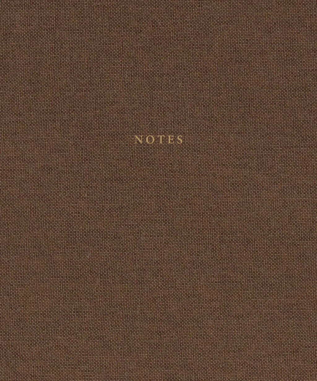 Braunes & Goldenes Notizbuch aus Leinen