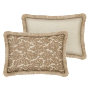 Palais Cushion Cleo Old Rose &amp; Raffia