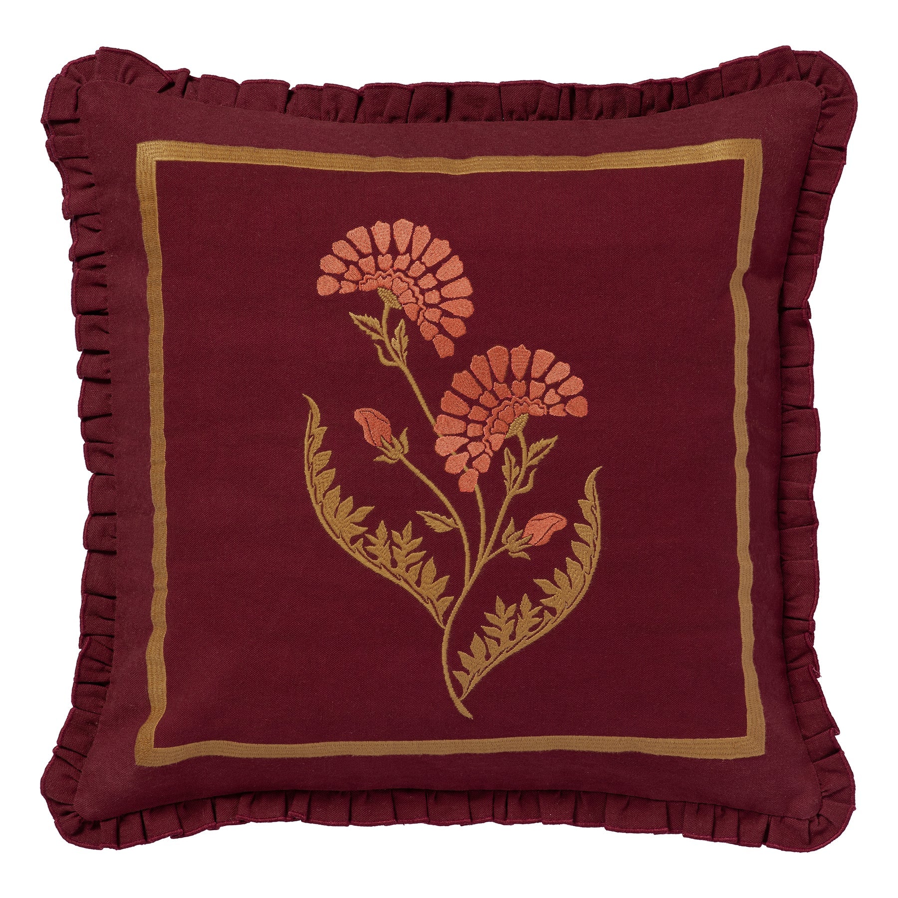 Palais Kissen Carry Bordeaux & Karamell