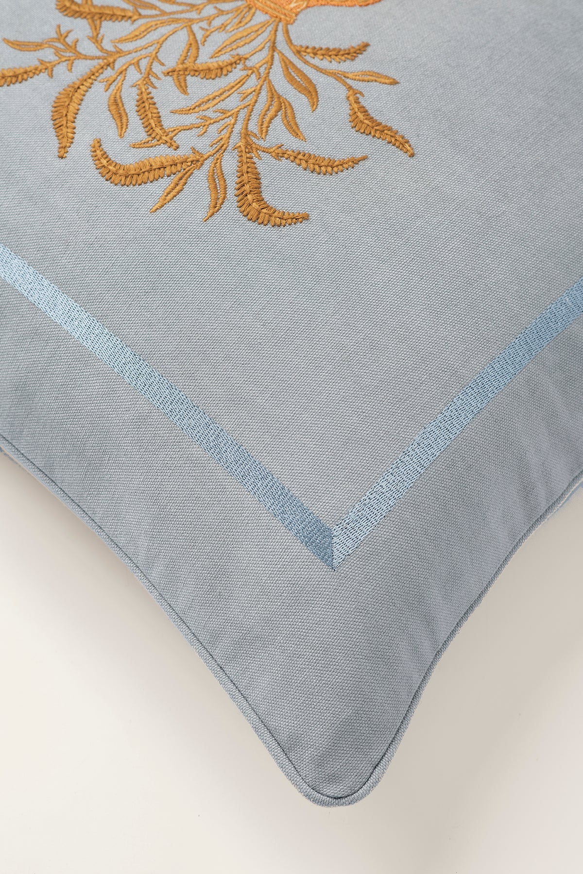 Palais Kissen Rumi Rauchblau & Karamell