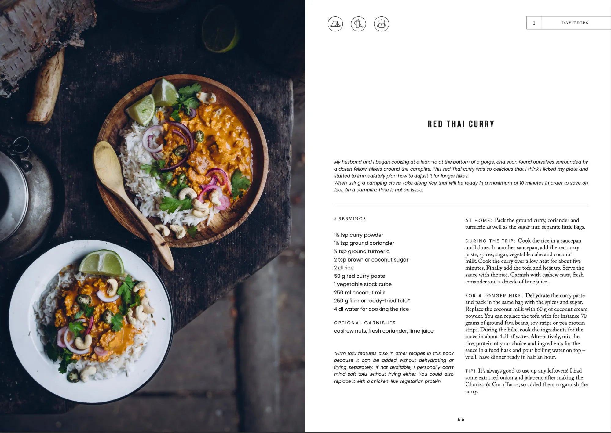 Coffee Table Book - Food in the Woods – Vegetarische Rezepte von einfachen Snacks bis zu vollwertigen Wandermahlzeiten