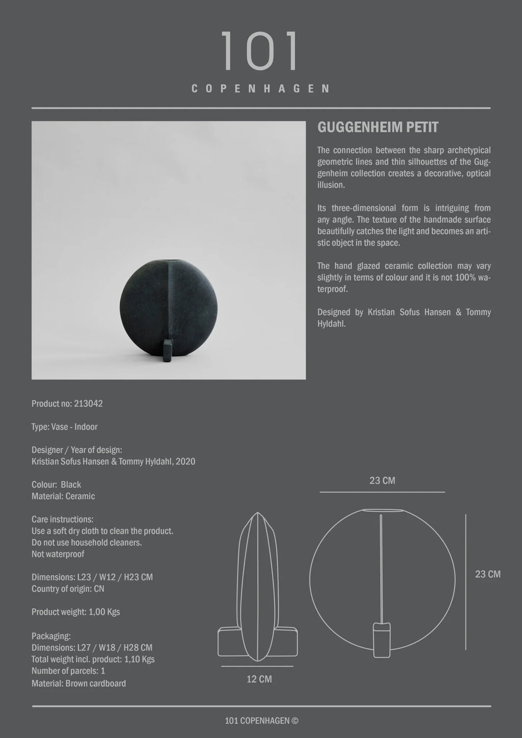 101 Copenhagen Guggenheim Vase, Petit
