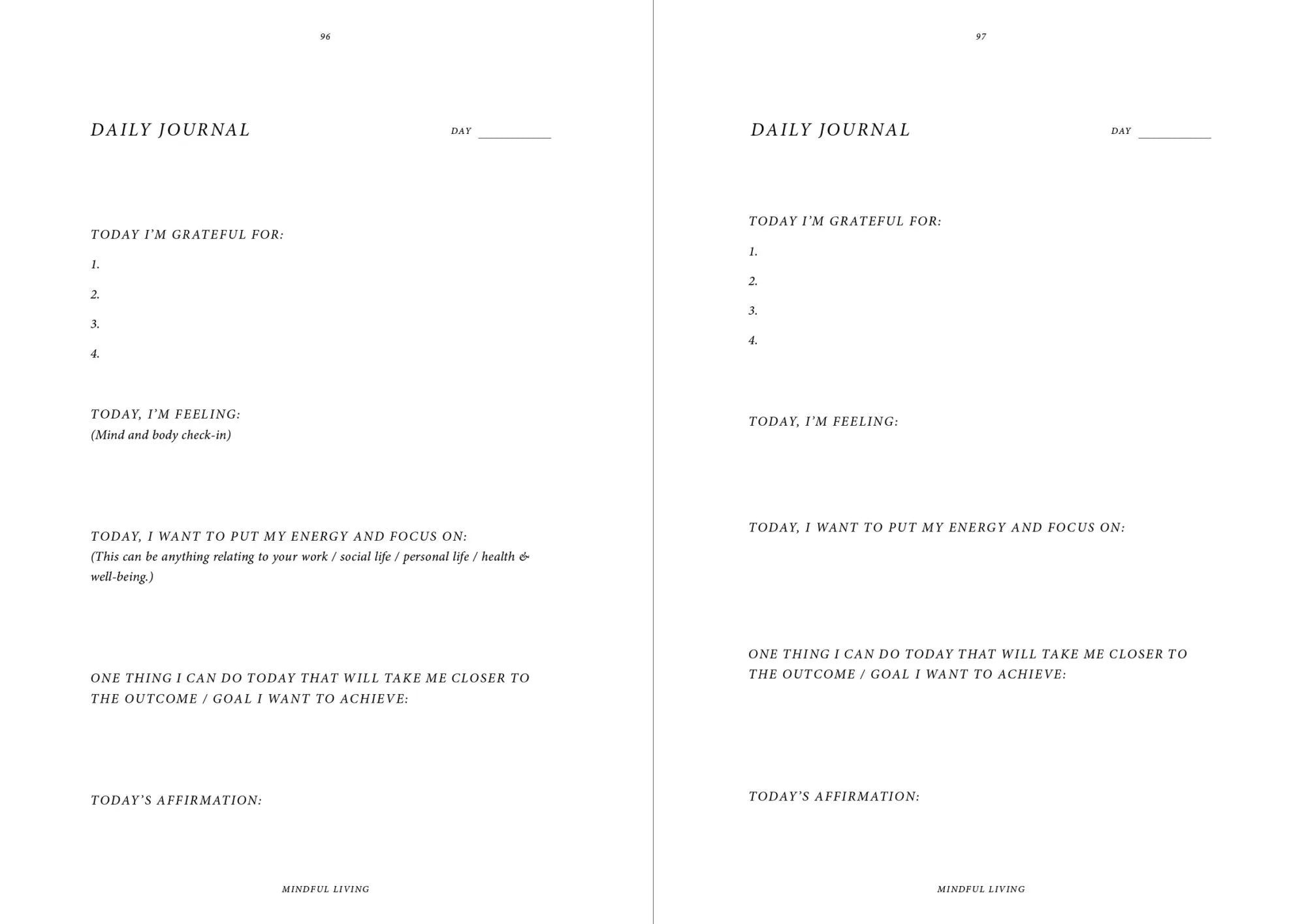 Coffee Table Book - Mindful Living – Journal