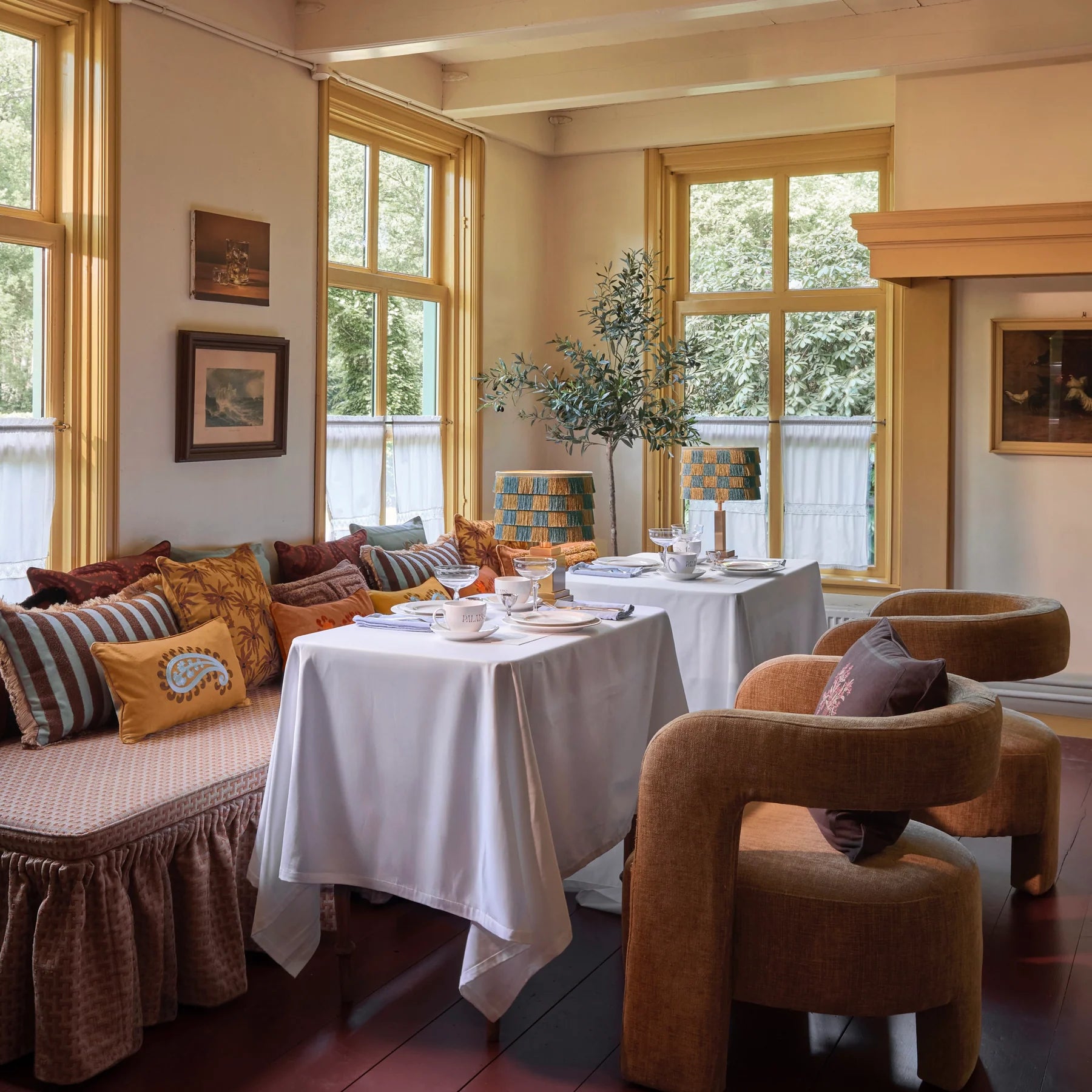 Palais Kissen Jackie Rauchblau & Spice