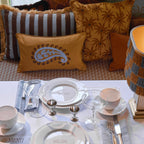 Palais Kissen Jackie Rauchblau & Spice