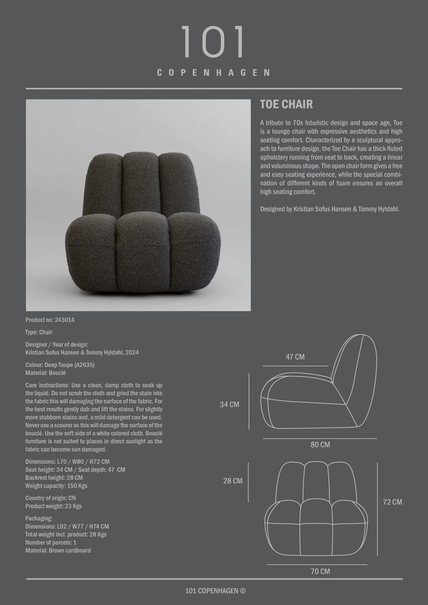 101 Copenhagen Toe Chair