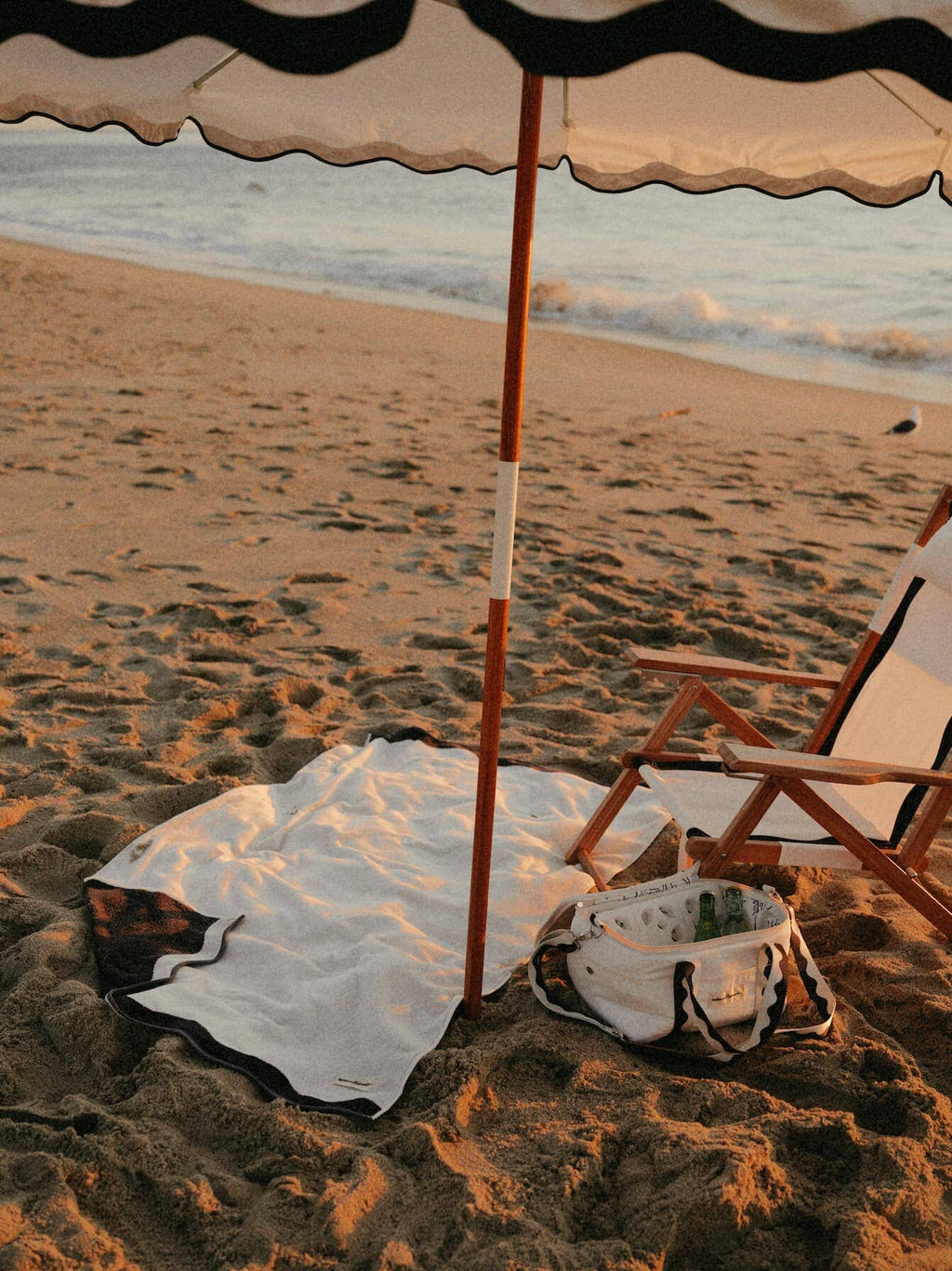 Business & Pleasure Beach Towel - Color Navy Stripe