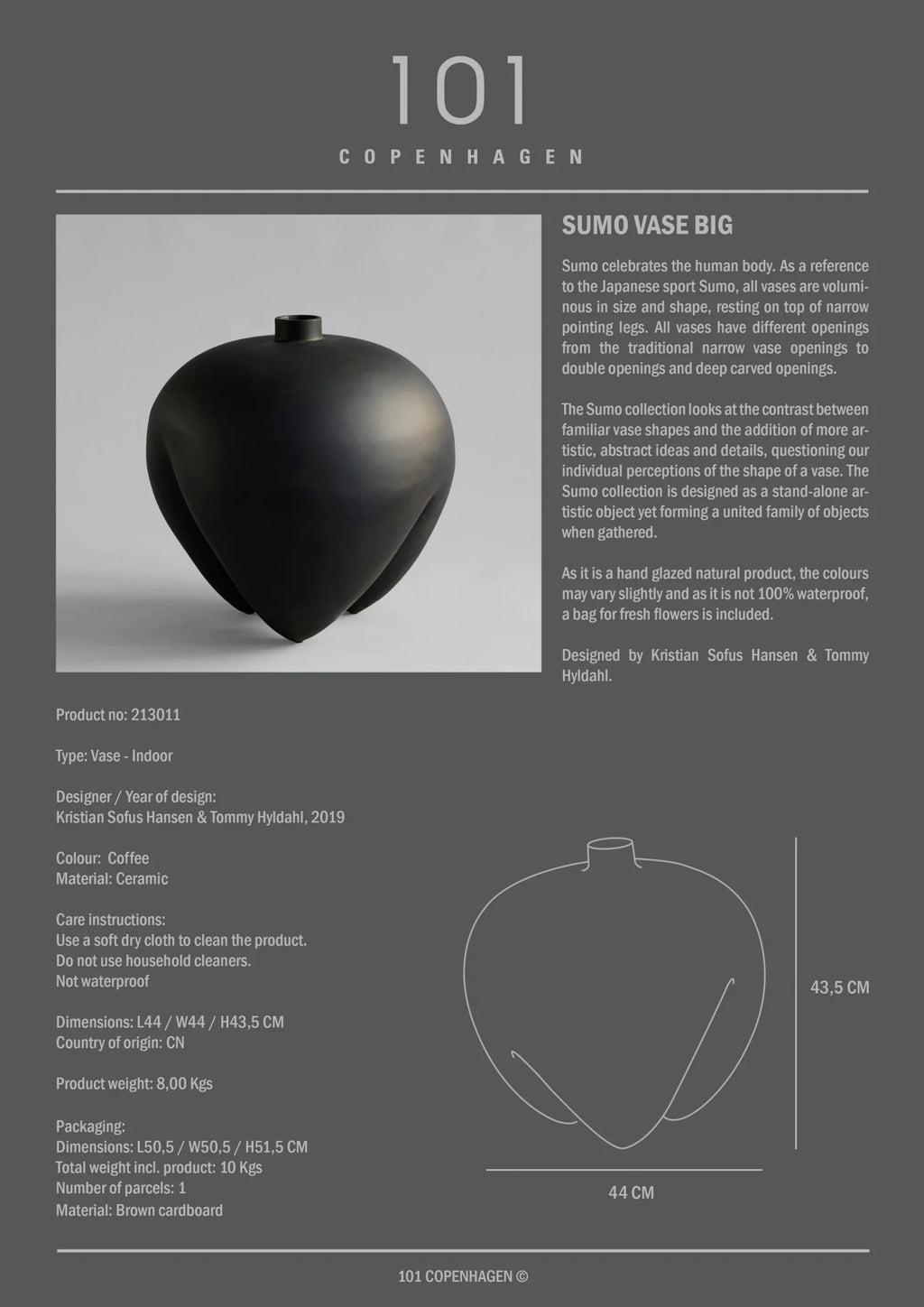 101 Copenhagen Sumo Vase, Big