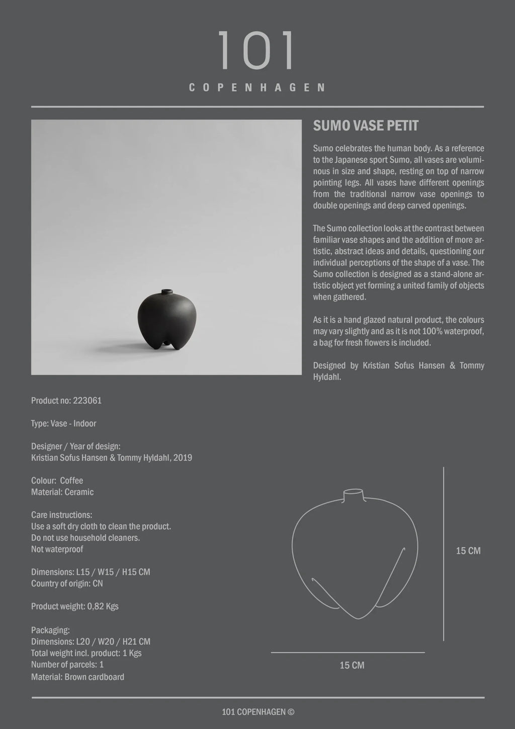 101 Copenhagen Sumo Vase, Petit