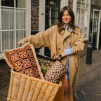 Palais Cushion Cleo Old Rose &amp; Raffia