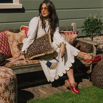 Palais In-& Outdoor Sitzpouf Laura Rosa & Karamell