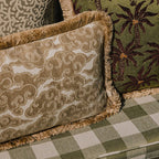 Palais Cushion Cleo Old Rose &amp; Raffia