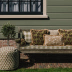 Palais Cushion Cleo Old Rose &amp; Raffia