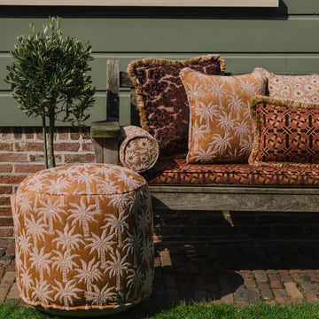 Palais In-& Outdoor Sitzpouf Laura Rosa & Karamell