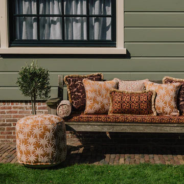 Palais In-& Outdoor Sitzpouf Laura Rosa & Karamell