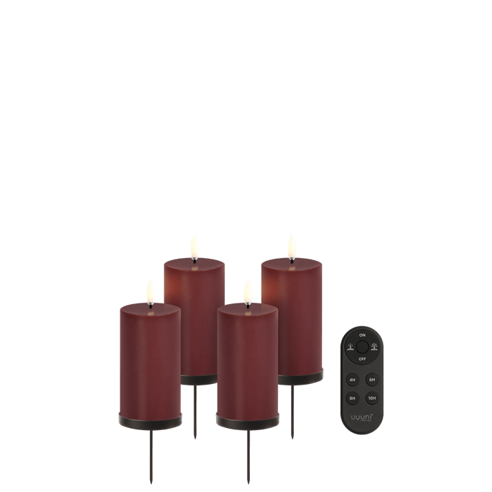 Uyuni Advents - Geschenkbox Blockkerze Weinrot